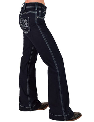 Swirl Boot Stitch Trouser Jeans by Cowgirl Tuff – Apparel from Bronco Western Supply Co.