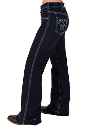 Swirl Boot Stitch Trouser Jeans by Cowgirl Tuff – Apparel from Bronco Western Supply Co.