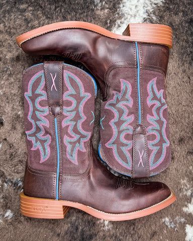 Taffy Twisted X Women's 11" Tech X Boot - Chocolate Truffle and Dark Brown - Women's Boots - Twisted X - Bronco Western Supply Co.