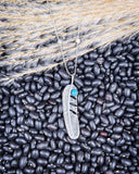 Tamia Genuine Turquoise Feather Necklace - Jewelry - Sowell Jewelry - Bronco Western Supply Co.