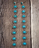 Teal Mesa Drop Fashion Earrings - Jewelry - Blue Tortoise - Bronco Western Supply Co.