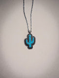 Tessa Cactus Fashion Necklace - Jewelry - Blue Tortoise - Bronco Western Supply Co.