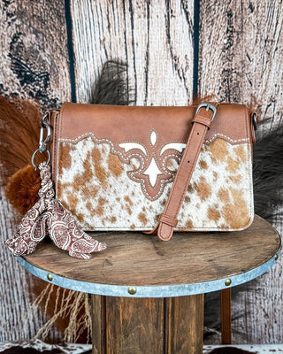 The Calamity Hair - On Crossbody in Brown by Trinity Ranch – Purses & Wallets from Bronco Western Supply Co.