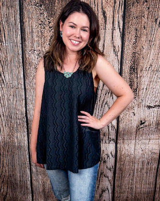 The Caldera Tank - Black – Shirts & Tops from Bronco Western Supply Co.