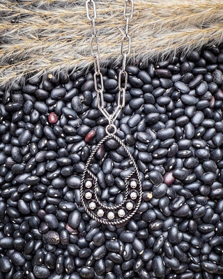 The Calico Chain – Teardrop Western Pendant Fashion Necklace – Jewelry from Bronco Western Supply Co.
