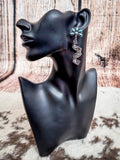 The Desert Bloom Spirals – Filigree & Aqua Flower Fashion Earrings - Jewelry - Blue Tortoise - Bronco Western Supply Co.