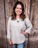 The Ellis Top - Pearl Grey - Shirts & Tops - Andree by Unit - Bronco Western Supply Co.