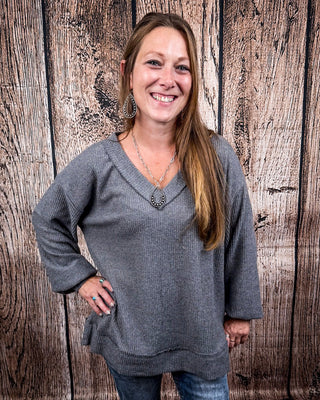 The Hadley Top - Charcoal – Shirts & Tops from Bronco Western Supply Co.