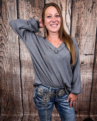 The Hadley Top - Charcoal – Shirts & Tops from Bronco Western Supply Co.