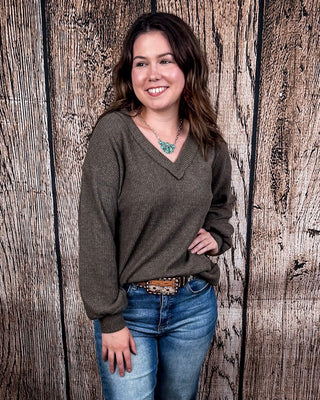 The Hadley Top - Mocha – Shirts & Tops from Bronco Western Supply Co.