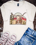 The Laredo Longhorn Graphic Tee - Cream - Shirts & Tops - The Lattimore Claim - Bronco Western Supply Co.