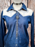 The Midnight Concho – Stone Bolo Fashion Necklace - Jewelry - Blue Tortoise - Bronco Western Supply Co.