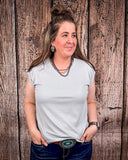 The Sloan Top - Pearl Grey - Shirts & Tops - Andree by Unit - Bronco Western Supply Co.