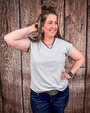 The Sloan Top - Pearl Grey - Shirts & Tops - Andree by Unit - Bronco Western Supply Co.