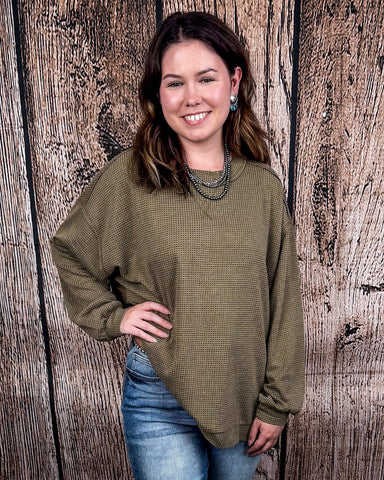 The Stillwater Tunic Top - Olive - Shirts & Tops - Andree by Unit - Bronco Western Supply Co.