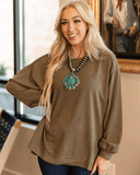 The Stillwater Tunic Top - Olive - Shirts & Tops - Andree by Unit - Bronco Western Supply Co.