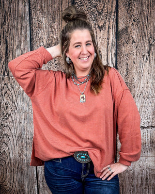 The Stillwater Tunic Top - Rust – Shirts & Tops from Bronco Western Supply Co.