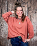 The Stillwater Tunic Top - Rust - Shirts & Tops - Andree by Unit - Bronco Western Supply Co.
