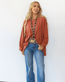 The Stillwater Tunic Top - Rust - Shirts & Tops - Andree by Unit - Bronco Western Supply Co.