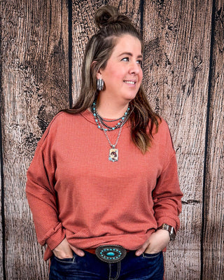 The Stillwater Tunic Top - Rust – Shirts & Tops from Bronco Western Supply Co.