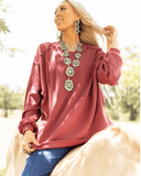The Stillwater Tunic Top - Wine - Shirts & Tops - Andree by Unit - Bronco Western Supply Co.