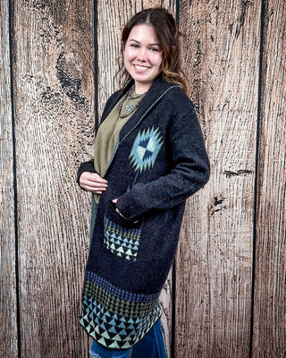 The Winslow Long Knit Cardigan by Lucky & Blessed – Apparel from Bronco Western Supply Co.