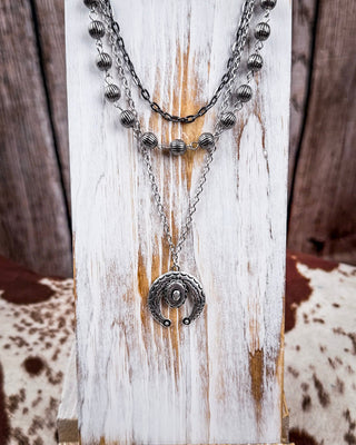 Three Trails Squash Blossom Fashion Necklace – Jewelry from Bronco Western Supply Co.