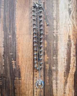 Three Trails Squash Blossom Fashion Necklace – Jewelry from Bronco Western Supply Co.