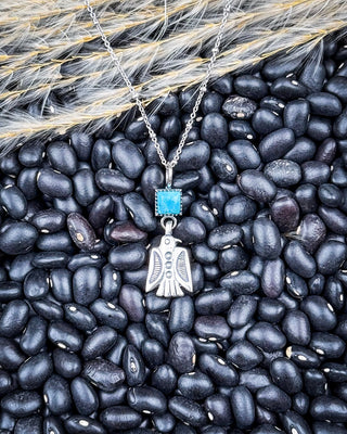 Thunderbird Charm Genuine Turquoise Necklace – Jewelry from Bronco Western Supply Co.