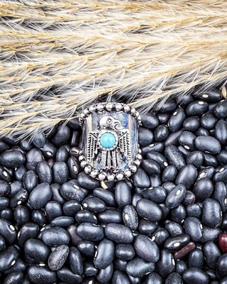Thunderbird Fashion Cuff Ring - Silver – Jewelry from Bronco Western Supply Co.