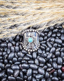 Thunderbird Fashion Cuff Ring - Silver - Jewelry - Blue Tortoise - Bronco Western Supply Co.