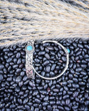 Thunderbird Hoop Fashion Earring - Silver/Turquoise - Jewelry - Blue Tortoise - Bronco Western Supply Co.