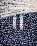 Thunderbird Hoop Fashion Earring - Silver/Turquoise - Jewelry - Blue Tortoise - Bronco Western Supply Co.