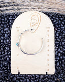 Thunderbird Hoop Fashion Earring - Silver/Turquoise - Jewelry - Blue Tortoise - Bronco Western Supply Co.