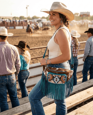 Tonga Ridge Fanny Pack Bag in Blue by Myra Bag – Purses & Wallets from Bronco Western Supply Co.