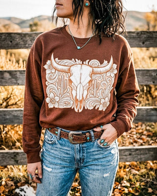 Tooled Desert Western Pullover – Apparel from Bronco Western Supply Co.