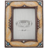 Tough 1 - Cowhide Print Frame - Gift Items - Tough 1 - Bronco Western Supply Co.