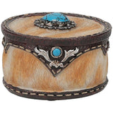 Tough 1 - Cowhide Trinket Box - Gift Items - Tough 1 - Bronco Western Supply Co.