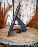 Tough 1 - Floral Leather Picture Frame with Turquoise - Gift Items - Tough 1 - Bronco Western Supply Co.