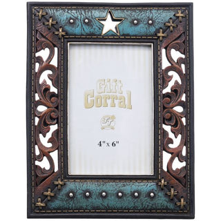 Tough 1 - Star and Scroll Cutout Picture Frame – Gift Items from Bronco Western Supply Co.