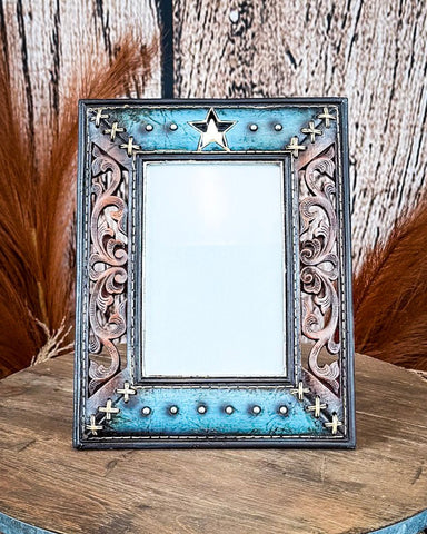 Tough 1 - Star and Scroll Cutout Picture Frame - Gift Items - Tough 1 - Bronco Western Supply Co.