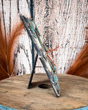 Tough 1 - Turquoise Floral Picture Frame - Gift Items - Tough 1 - Bronco Western Supply Co.