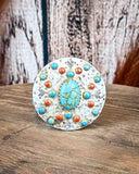 Tough 1 - Turquoise Stones Trinket Box - Gift Items - Tough 1 - Bronco Western Supply Co.