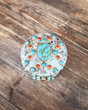 Tough 1 - Turquoise Stones Trinket Box - Gift Items - Tough 1 - Bronco Western Supply Co.