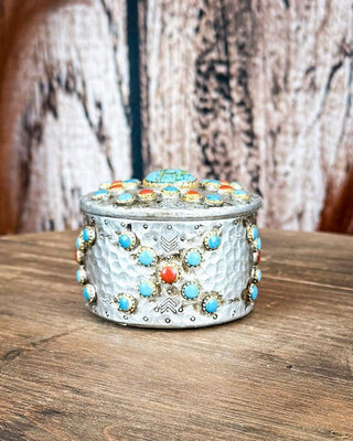 Tough 1 - Turquoise Stones Trinket Box – Gift Items from Bronco Western Supply Co.