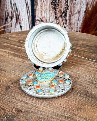 Tough 1 - Turquoise Stones Trinket Box – Gift Items from Bronco Western Supply Co.