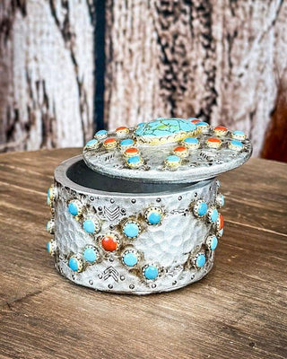 Tough 1 - Turquoise Stones Trinket Box – Gift Items from Bronco Western Supply Co.