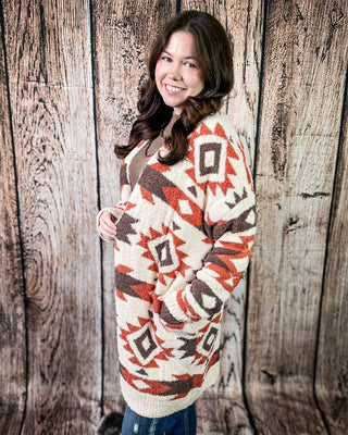 Trading Post Cloud Cardigan in Cream – Apparel from Bronco Western Supply Co.