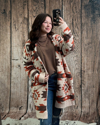 Trading Post Cloud Cardigan in Cream – Apparel from Bronco Western Supply Co.