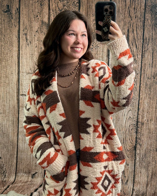 Trading Post Cloud Cardigan in Cream – Apparel from Bronco Western Supply Co.